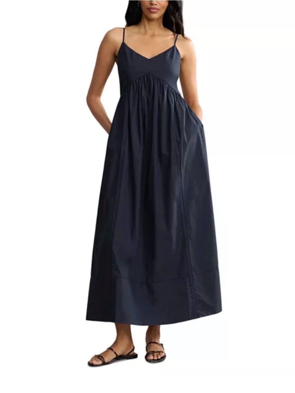 Jenni Kayne Peninsula Dress V-Neck Navy Sz L